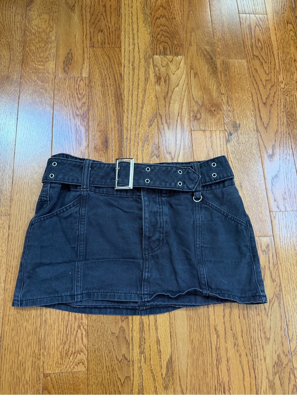 Adika Charcoal Black Denim Skirt